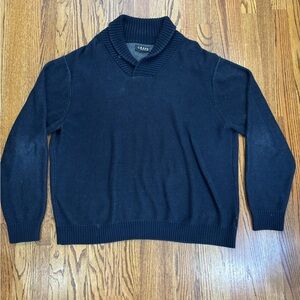 Chaps Men’s Navy V-Neck Shawl Collar Sweater
